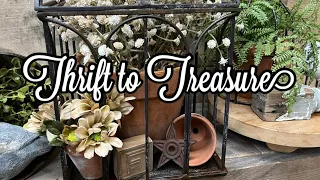Thrift to Treasure | Thrift to Beautiful Home Decor | Up Cycling Thrift Store Finds