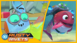 Rusty’s Satellite Save / Rusty and the Sneezing Fish +More Rusty Rivets Episodes | Cartoons for Kids