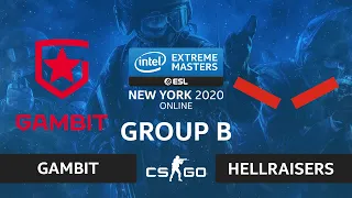 CS:GO - Gambit vs Hellraisers [Mirage] Map 2 - IEM New York 2020 - Group B - CIS
