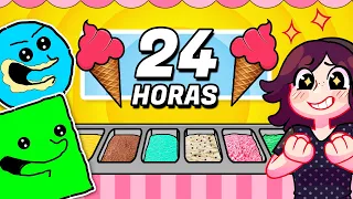 24 HORAS EN UNA HELADERIA 🍦 | Cuadradito y Circulito Vlogs @FabitoFabitoh