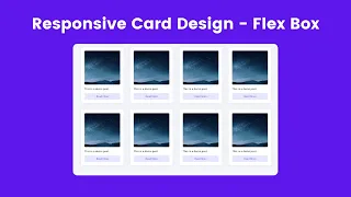 Responsive Cards Using Flexbox | Most Easiest Way