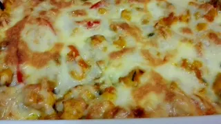 BAKED CHICKEN AND POTATO WITH MOZZARELLA CHEESE EASY RECIPE