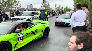 Gold Rush Rally Boston start grid with DDE