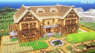 Minecraft: How To Build a 2-Player Survival Base(Mansion House) Tutorial (#17) | 마인크래프트 건축, 야생 기지