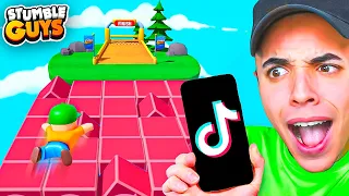 PROBÉ los TRUCOS MÁS VIRALES de TIKTOK en STUMBLE GUYS 😱 ¿FUNCIONAN?