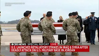 Biden joins grieving families of US troops killed in Jordan as remains arrive home