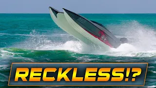 RECKLESS BOAT FULL SPEED PLUS 2 PEOPLE RESCUED! | HAULOVER INLET | HAULOVER BOATS | WAVY BOATS