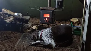 Winter Hot Tent Camping In Sub Zero Temperatures - My First Hot Tenting