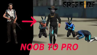Noob to pro journey : free fire animation