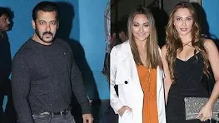 Salman Khan, Sohail Khan, Malaika Arora, Sonakshi-Iulia,  at Arbaaz Khan's 50th Birthday Bash