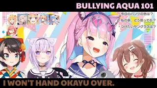 【Hololive】How to bully Aqua 101【Aqua/Okayu/Subaru/Korone】