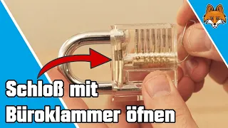 Schloß öffnen mit Büroklammer - Lock Picking 🔐