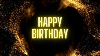 2 Hour Happy Birthday Theme Background Video in Black and Gold