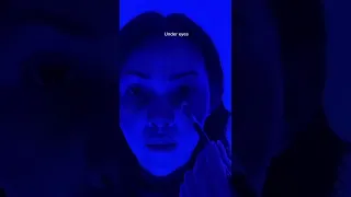 Doing Makeup Under Blue Light Challenge | Aivee Kate #shorts