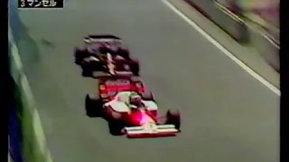 Mansell overtakes Prost to gain 2nd place.