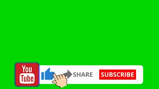 GREEN SCREEN  YouTube Like Share Subscribe BUTTON.Free to use in videos (without green background)#3