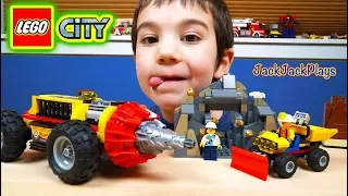 LEGO City Mining Heavy Driller Toy Set! | Unboxing, Time-lapse Build & Playing | JackJackPlays