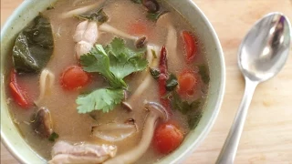 Chicken Tom Yum Soup Recipe ต้มยำไ่ก่ - Hot Thai Kitchen