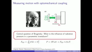 2018 CLEO - Tutorial on Cavity Optomechanics