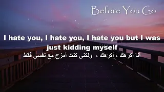 Lewis Capaldi - Before You Go (Lyrics) مترجمة  742  مستحيل ما تعجبك