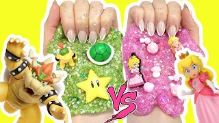 The Super Mario Movie DIY Slime Making and Mixing Tutorial with Peach and Bowser! Crafts for Kids