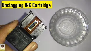 Clean Inkjet cartridge printhead | Unclog & Clean Clogged Cartridge | how to Clean inkjet cartridge