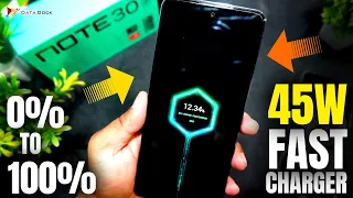 Infinix Note 30 5G Fast Charging Test with 45W Charger | 0% to 100% Charging Test #DataDock