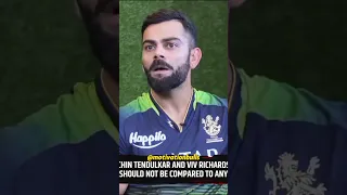 Virat Kohli on Comparison with Sachin Tendulkar