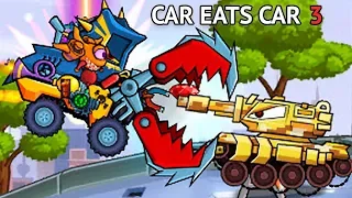 Машина Ест Машину 3 ТАНКИ БТР и много ВЗРЫВОВ - Мультик игра Car Eats Car 3