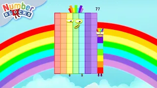 Colourful Counting Over the Rainbow! 🌈🔢 | 40 min Compilation | Learn to Count | Numberblocks