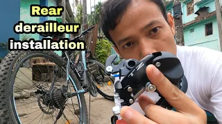 Rear derailleur installation|| Shimano gear installation|| Shimano TZ tourney #shimano #gearcycle