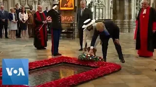 Trump Lays Wreath at Tomb of Unknown Warrior