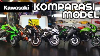 KOMPARASI MODEL KAWASAKI MOTOR BRAND/DIECAST MOTORCYCLE MAISTO AOSHIMA AUTOMAXX WELLY SCALE 1/12