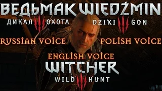 The Witcher 3 Сравнение Русской, Английской и Польской озвучки (Voice Comparison)