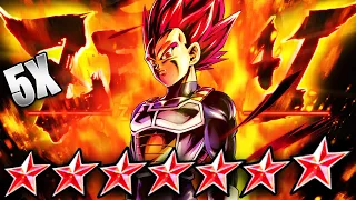 HE'S ACTUALLY SUPER IMPRESSIVE!! 5x ZENKAI BUFFED TRANSFORMING GOD VEGETA!! - Dragon Ball Legends