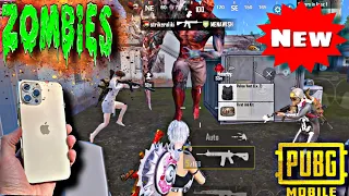 first gameplay in new update | zombies mode pubg mobile | apple iphone 12 pro max pubg test 2023