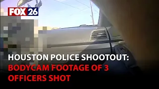 Houston Police Shootout: Body cam footage of three officers shot