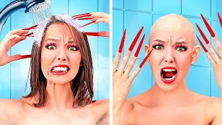 GRACIOSOS PROBLEMAS DE CHICAS CON UÑAS LARGAS - Líos de belleza | Cosas típicas por La La Vida