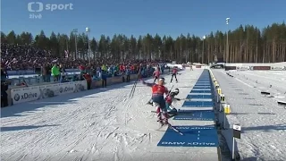 Martin Fourcade and E.Svendsen FAIL Men 12.5 km Pursuit Competition