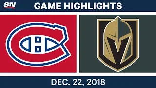 NHL Highlights | Canadiens vs. Golden Knights - Dec 22, 2018