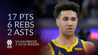 Trayce Jackson-Davis 17 pts 6 rebs 2 asts vs Mavericks 23/24 season