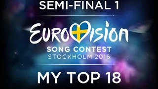 Eurovision 2016 - Semi-Final 1 - Top 18 (With Comments)