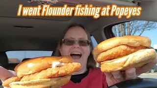 Popeyes Flounder Fish Sandwich Review. Classic and Spicy Flounder Fish Sandwich.