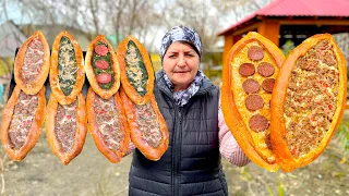 Turkish Pide - Best Traditional Recipe in Wood Oven. Cooking Secret From Grandma