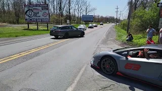 Aventador S & SVJ 63 with Gintani exhaust loud acceleration