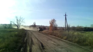 ЗСУ(ВСУ)по пьяни украинские военные врезались на БМП 2 в опору ЛЭП HD, 720p