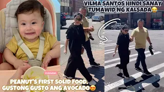 VILMA SANTOS HINDI SANAY TUMAWID NG KALSADA 😍 APO NA SI PEANUT ENJOY ANG FIRST SOLID FOOD