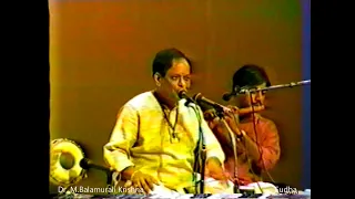 Dr. M. Balamurali Krishna's Concert on October 16, 1993.