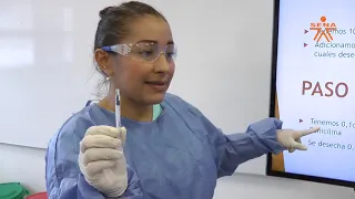 Vídeo 14. Preparación de la penicilina para Prueba de Sensibilidad PARTE 2