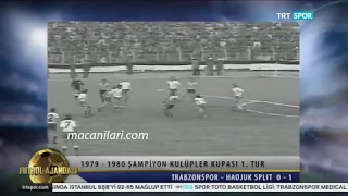 Trabzonspor - Hajduk Spalato 0-1 - Coppa dei Campioni 1979-80 - 16imi di finale - ritorno